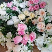 Flori mătase -buchet de trandafir